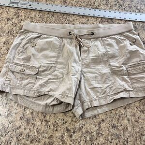 Women’s old navy tan Casual Drawstring elastic Cargo Shorts - Beige xl